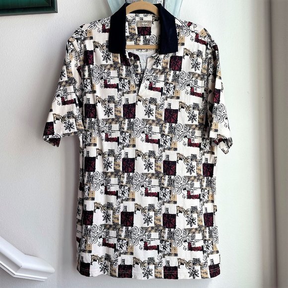 Vintage Printed Graphic Polo Shirt - Picture 2 of 4